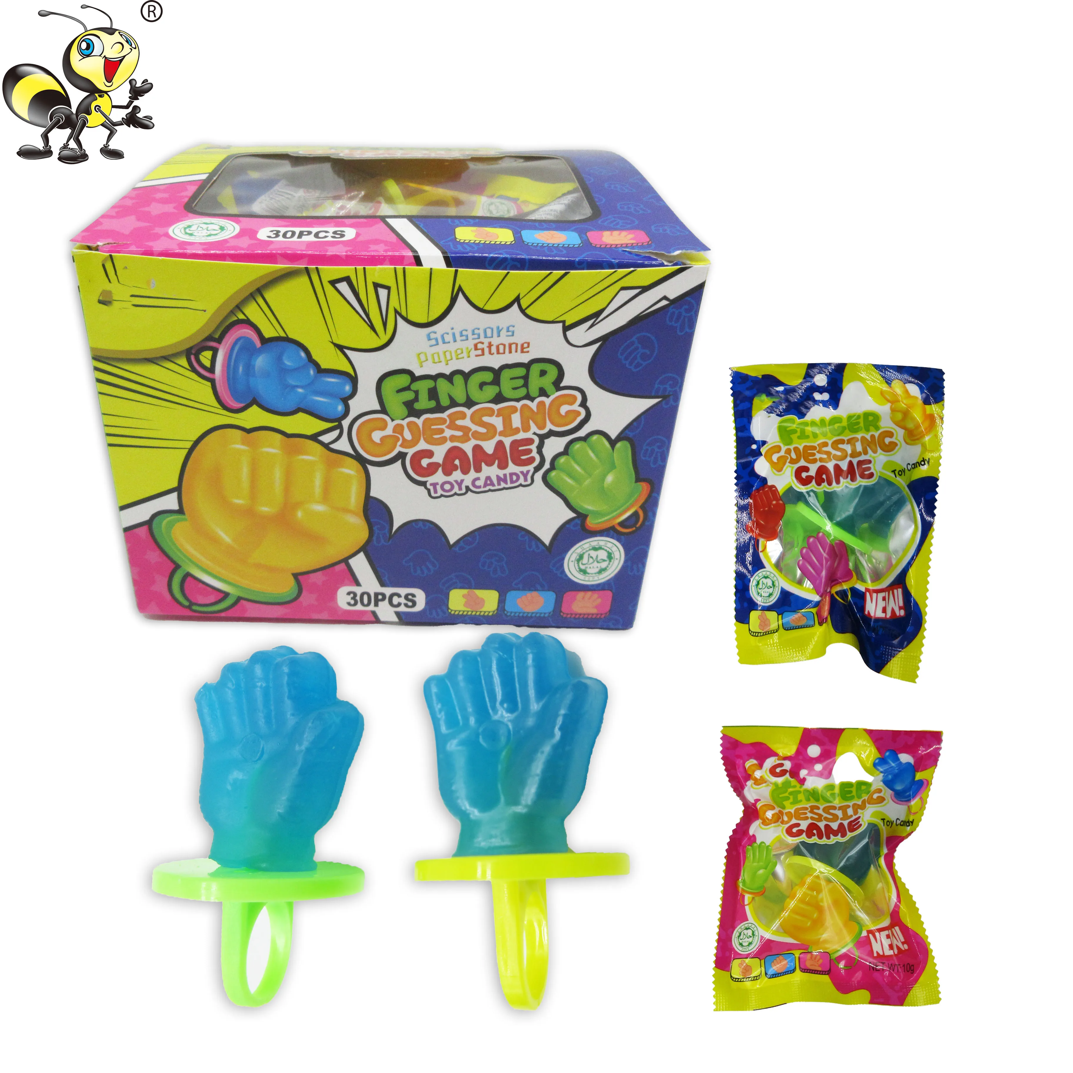 Private label halal sweet wholesale lollipop hard candy toys kids hot selling Pop Ring fruity candy sweets