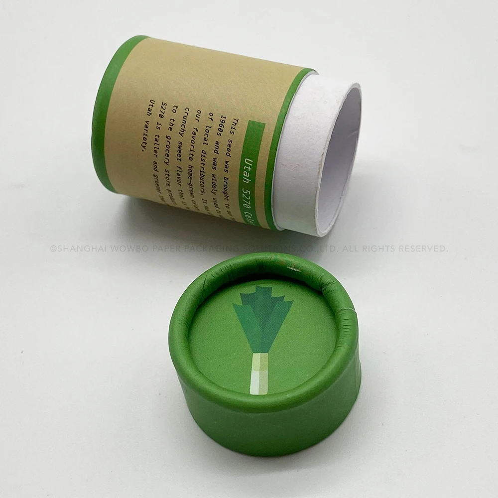 Hot Selling Wholesale Handmade Green Matte Laminated Offset Printed Custom Logo Tea Coffee Bean Gift Packaging Round Tube Box