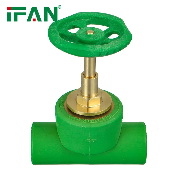 IFAN NBR 15884 Imported Raw Materials PPR Pipe Valve High Pressure Green PPR 20-63MM PPR Stop Valve