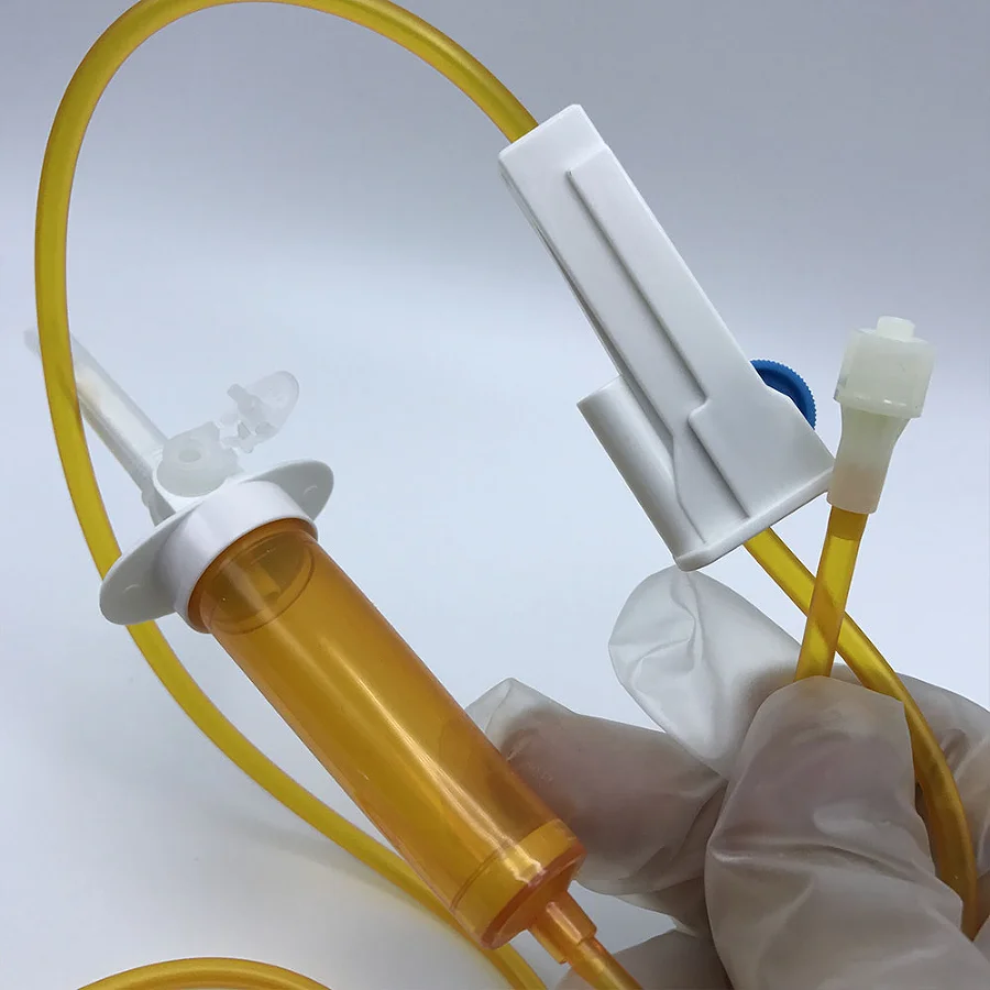 disposable y-site iv set and lightproof infusion burette set for adult
