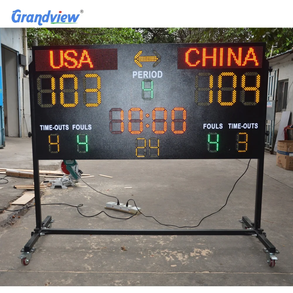 Factory Wholesale Electronic Automatic Basketball Volleyball Football Game Led Digital Scoreboard