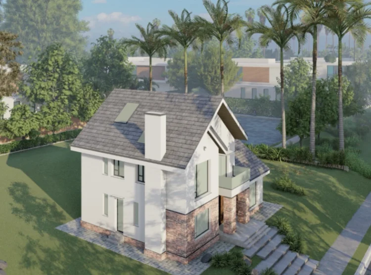 China manufacturer prefabricated wood frame houses british style classic building village for living house