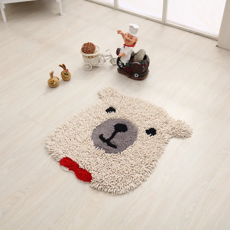 Baby Bath Mat Cute Cotton Rug Bathroom Bedroom Carpets Rugs Non-slip Carpet for Kids Children
