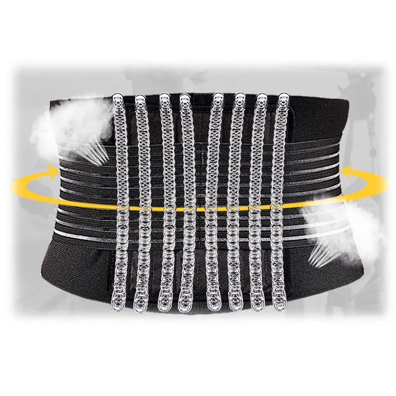 2023 Breathable Skin-friendly Fabric Back Black Support Waist Belt For Men