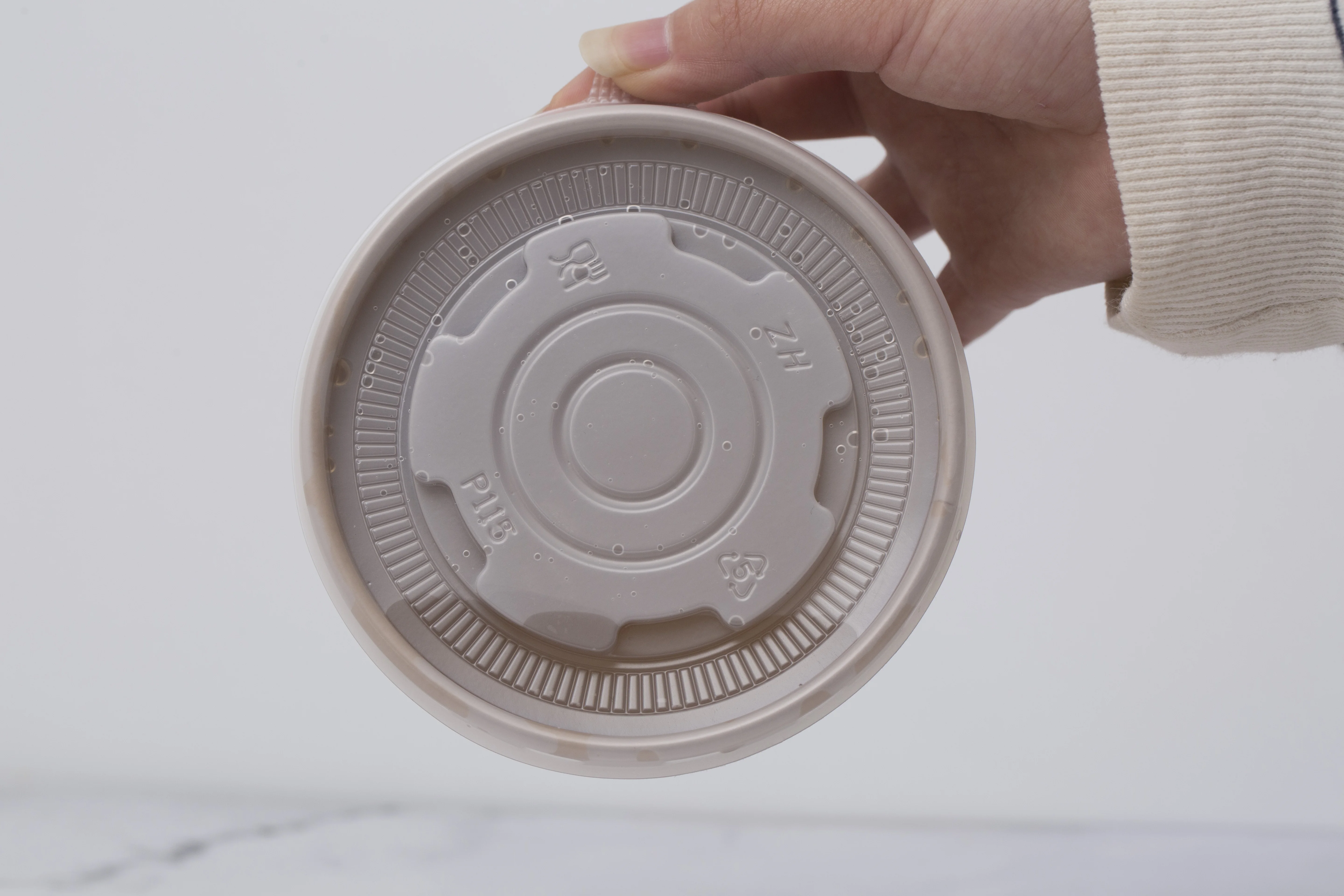 Biodegradable paper cup compostable paper container disposable kraft paper soup bowl with lid