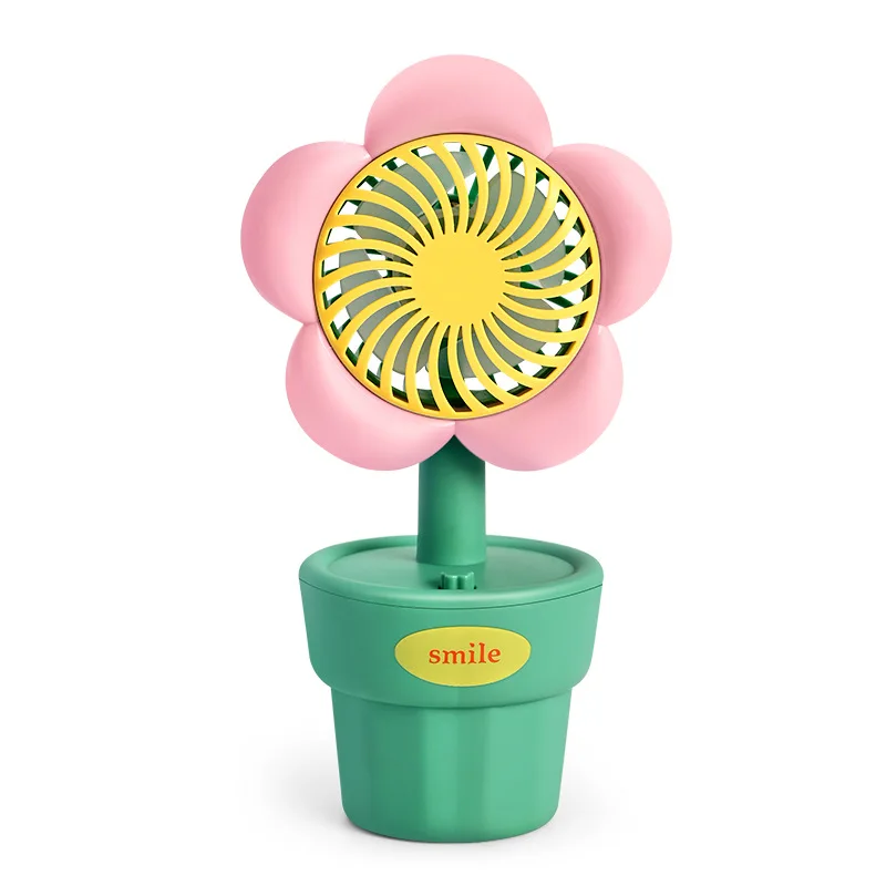 2025 Carton Fans Summer Mini Cooling Air Conditioner Small Fan Dormitory rechargeable Portable Handheld Fan Kids Children