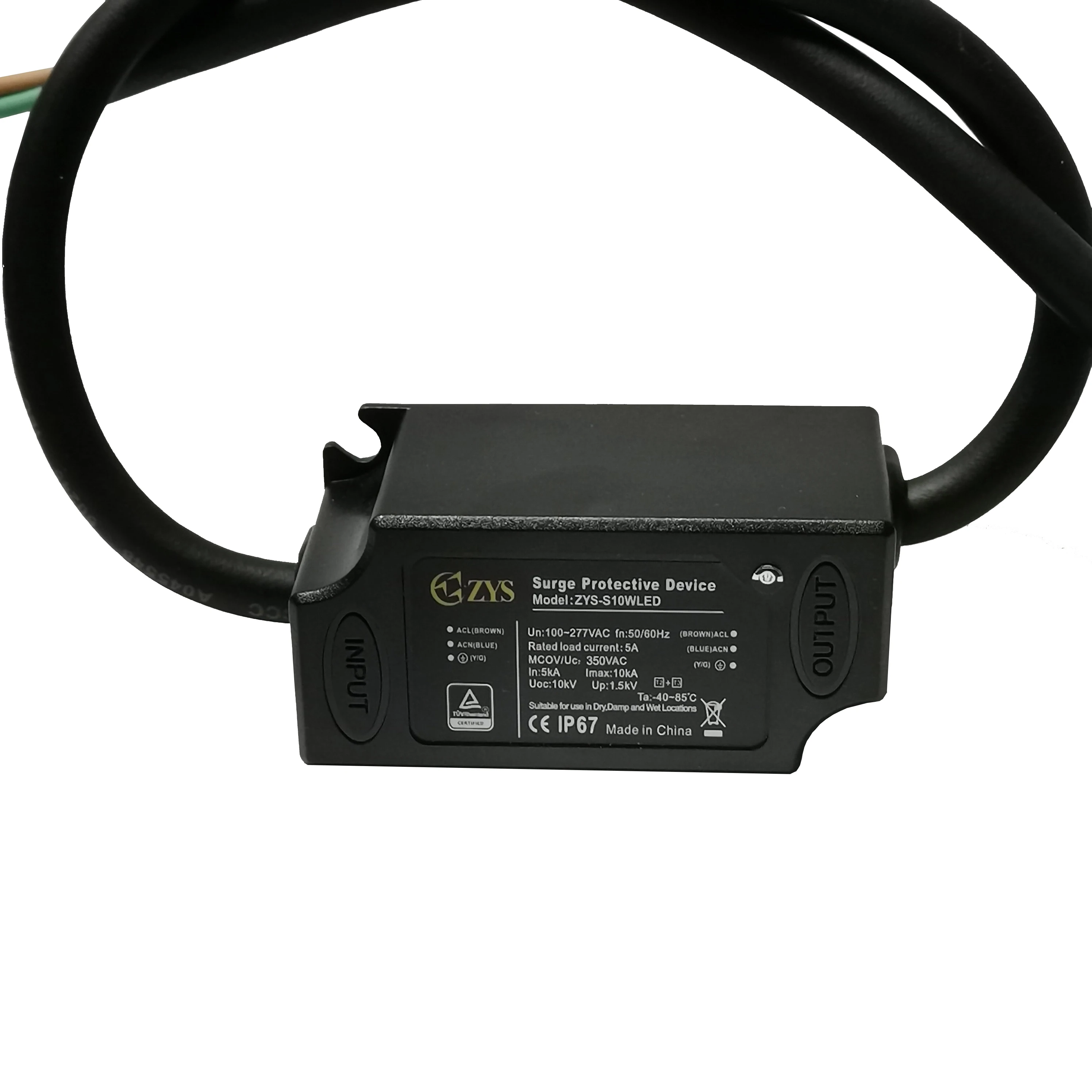 High Quality 5 Years Warranty 10kV 10kA Series Connection LED Lights Street Light SPD IP67 Uc 277V