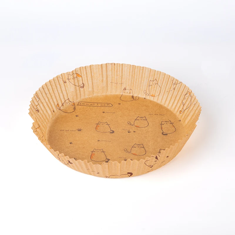 LOKYO Fluorescent-free heat resistant greaseproof moisture proof 6.3 Inch disposable air fryer paper liner