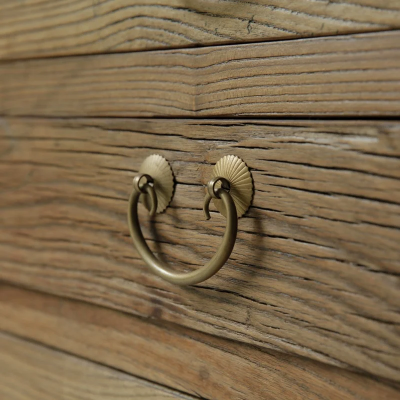 Furniture factory Chinese traditional rustic handmade drawer cabinet storage multi-functional 5-layer 5-drawer cabinet