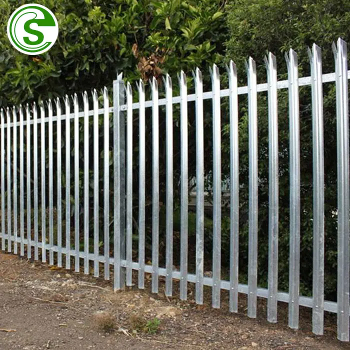 Heavy duty Security W palisade fencing D section palisade fencing for Garden