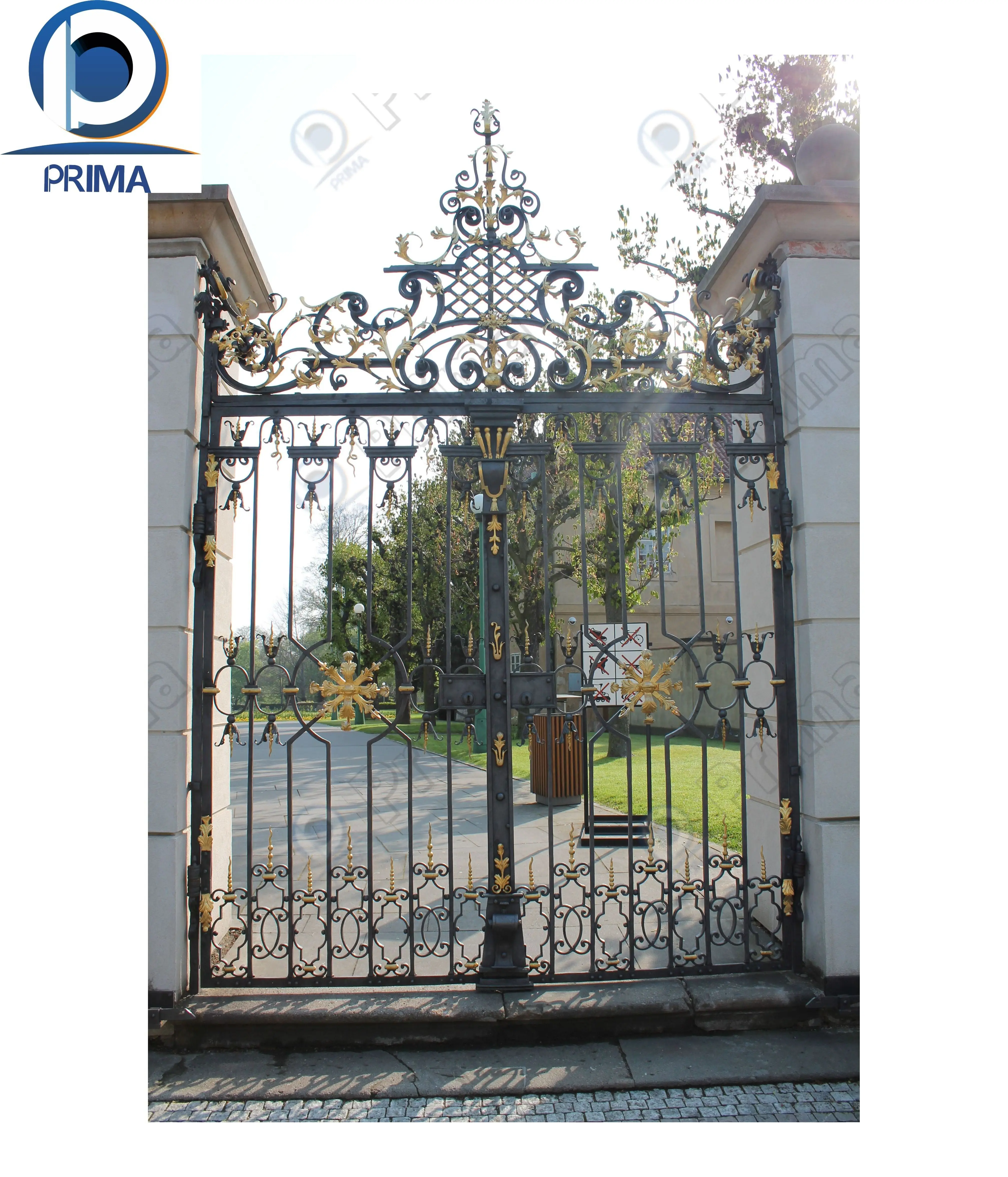 Prima Splendid Luxurious Stylish Solid Cast Wrought Iron Gate for Home