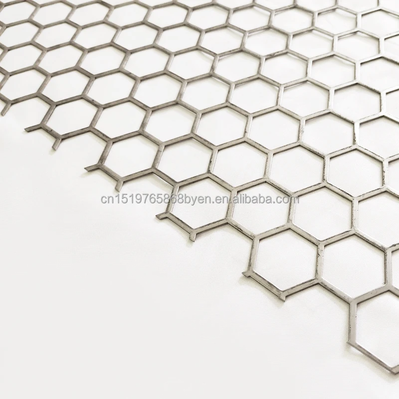 Perforated Metal Mesh Speaker Grille Hexagonal hole Perforated metal sheet  for decorative
