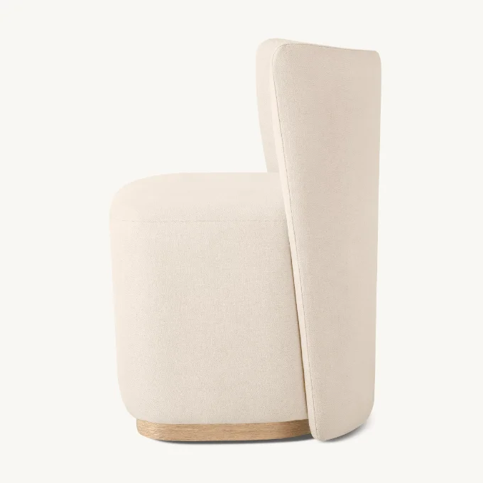 Hotel Modern Wooden Upholstered Fabric Solid Wood Dining Room Armless Chairs