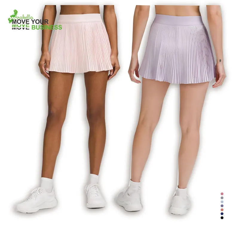 Arabella 2024 Custom Logo Fitness Resort Wear Golf Athletic Pink Pleated Mini Tennis Clothing School Skirt