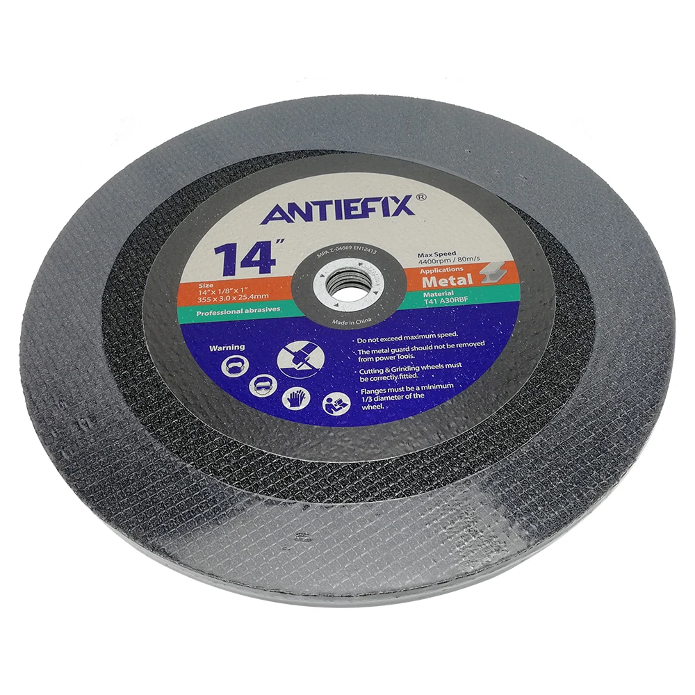 Antiefix Cutting Wheels 14Inches 355X3.0X25.4mm Cutting Disc for Metal