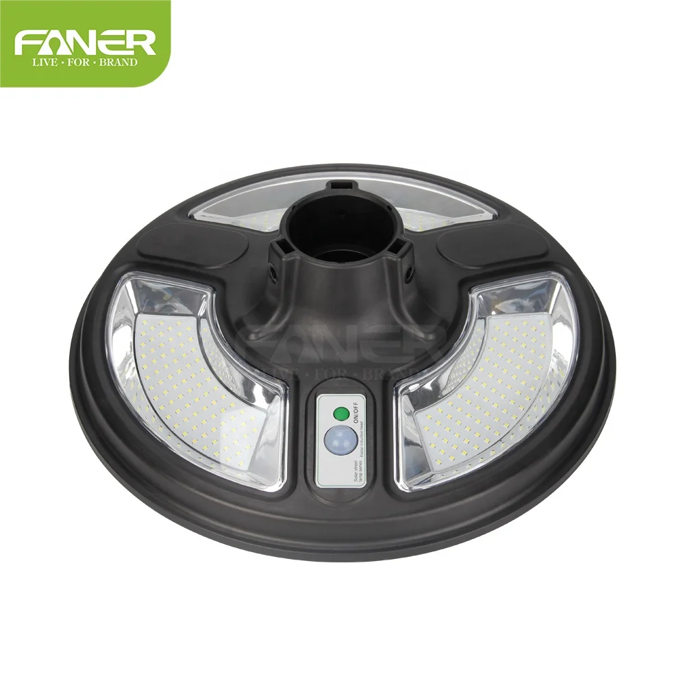 
Faner 2020 new type 360 .solar column light garden gate home outdoor IP66 ufo 150w 250w solar street garden lamp 