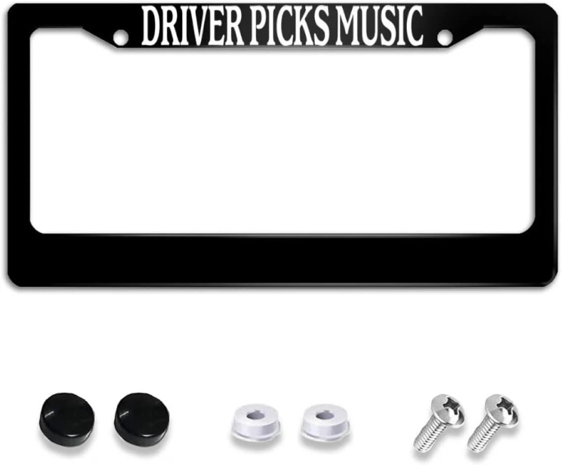 OEM High Quality Car Decoration Alloy Car Licenses Plate Covers Stainless Steel Holder With Screw Caps