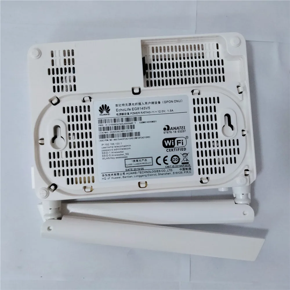 Used for  for HUAWEI Echolife EG8145V5 GPON Router 4GE 5dbi Dual Band ONT Wireless Fiber Optic Modem ONU