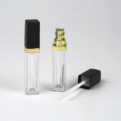 
customizable portable screen printing empty silvery cosmetic packaging lipgloss tube 