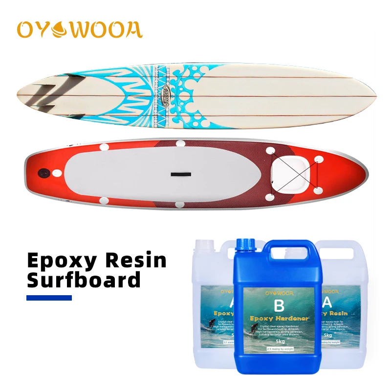 Marine acid-resistant seawater surfboard 2:1 glue coating glass fiber resin transparent crystal ab glue art epoxy resin