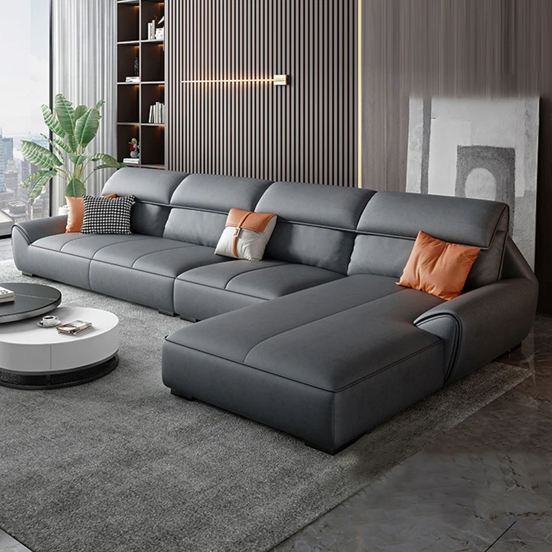 ORK Leather Sofa Set Living Room Office Sofas Modern Furniture Set With Declinable Modular Sofa and Couch