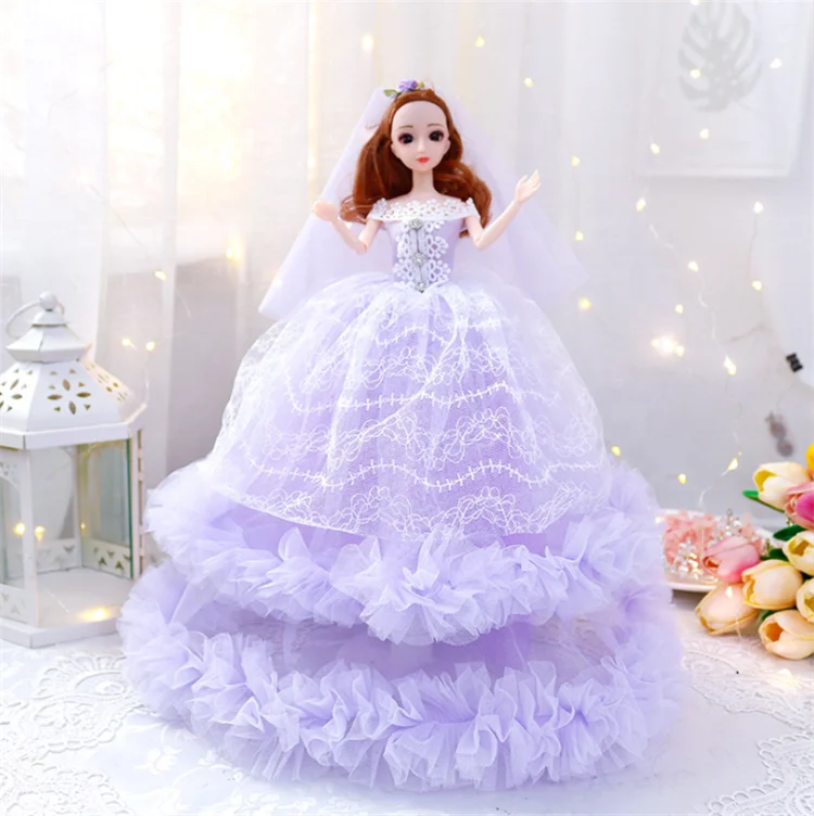 Новинка 2023, Лидер продаж, розовый виниловый креативный свадебный набор кукол 45 см, кукла для девочек, Подарочная кукла, детская игрушка