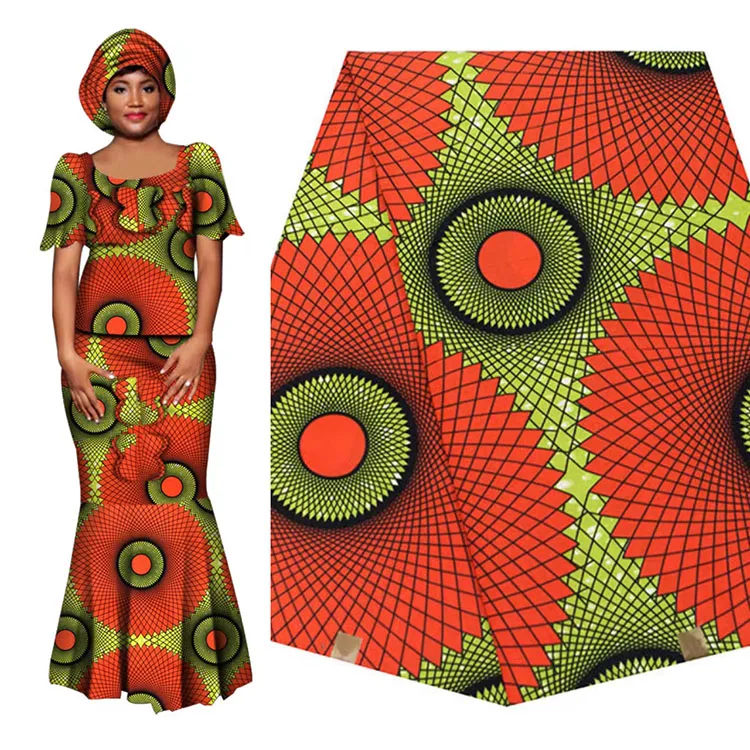 6 yds Spot wholesale cotton African batik printed fabric African national clothing women dresses fabric