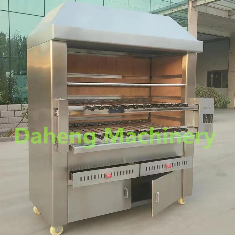 Strong structure automatic charcoal grill machine barbecue chicken rotisserie grill