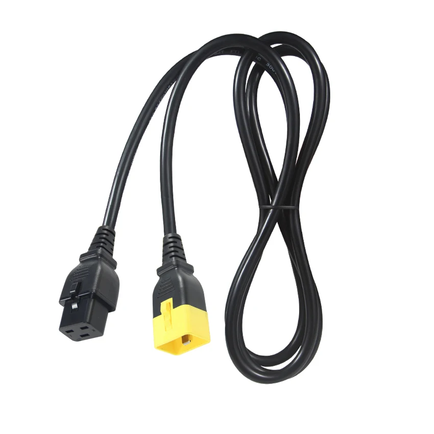 Custom Length Color Braided Iec 60320 C20 To Iec 320 C19 Power Cord For Servers And PDU UPS Cable VDE Approval Cords