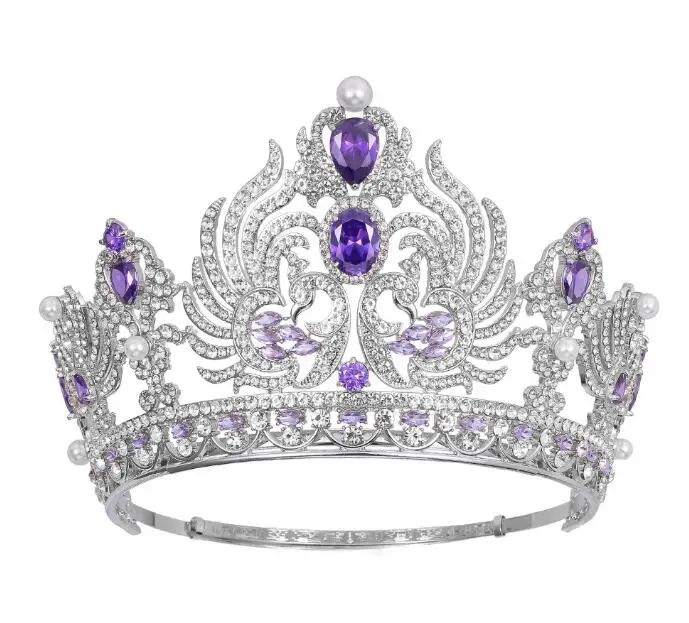 New Hot Selling Products Wholesale Custom Made Zircon Large Pageants Fashion Design Christmas Tiara Crown