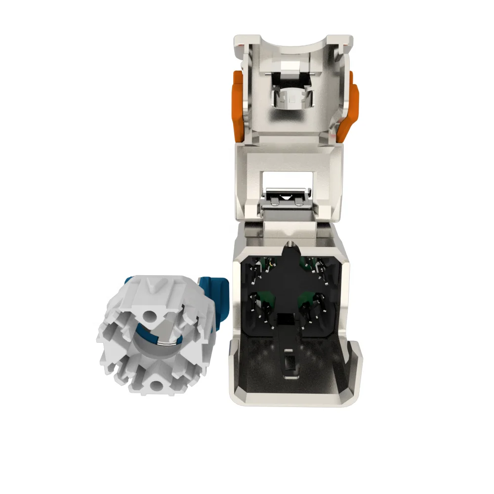 Новый продукт RJ45 экранированный безинструментальный 180 градусов Cat6A STP keystone