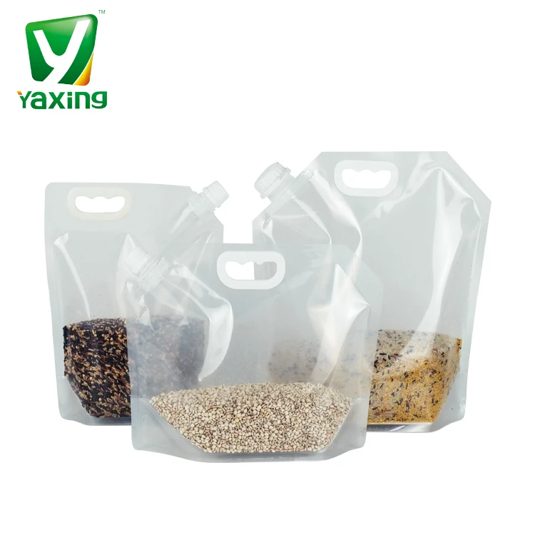 Direct Factory Food Bag Packaging Stand Up Beer Juice Drinking Water Liquid Spout Pouch Bag Grain Storage Bag With Handle