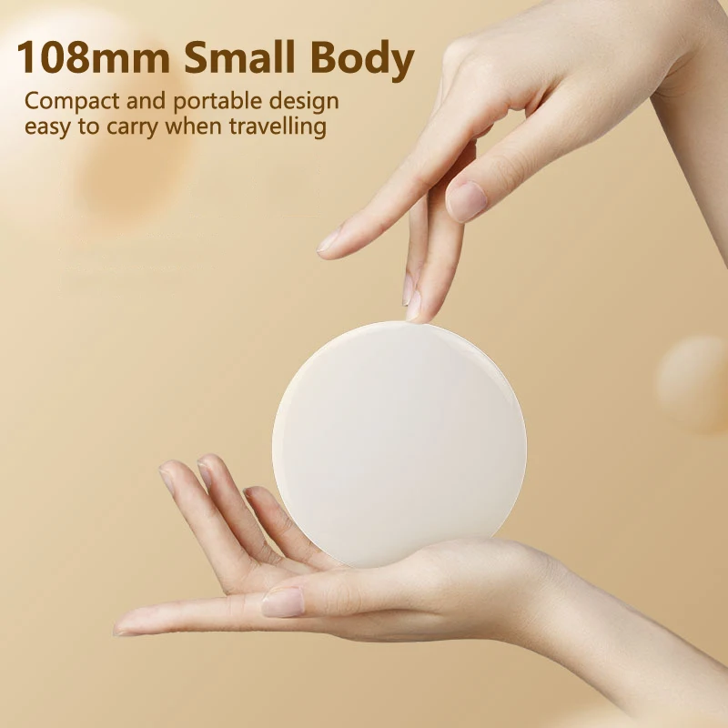 LED Compact Mirror Chargeup Travel Lighted Round Purse Mirrors with 3X Magnifying Glass