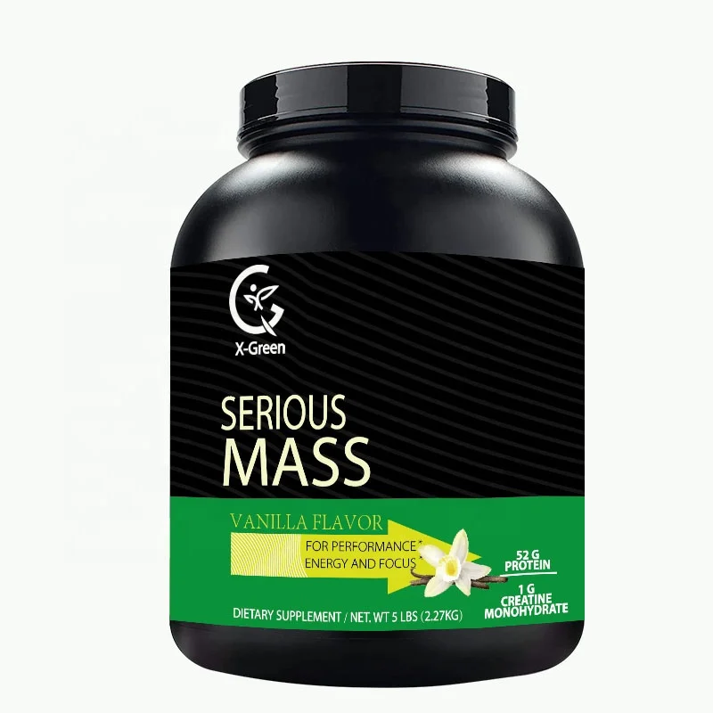 OEM Serious Mass Weight Gainer Protein Powder Vitamin C Zinc and Vitamin D for Immune Support 5 Pound Vanilla Flavor