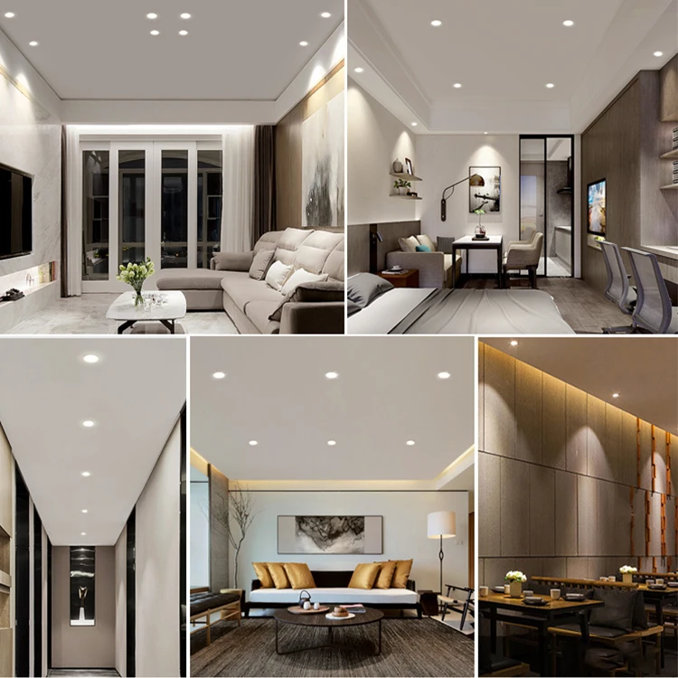 Indoor Hotel Recessed Aluminum Round Square 240v Gu10 G5.3 Mr16 Led Wall Recessed Spot Light