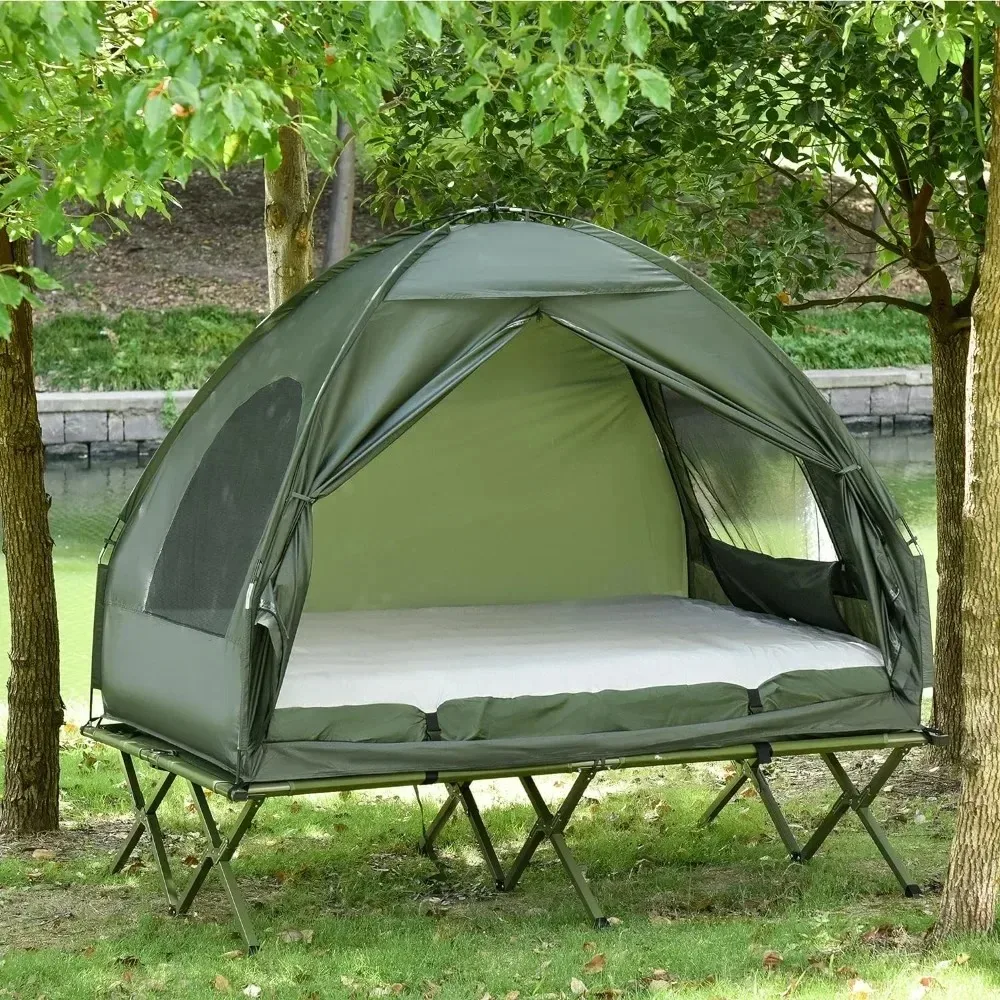 Factory custom PVC Thick Air Mattress 2 Person Four-season Foldable Camping tent Bed Outdoor Hiking Picnic Ground cot tent