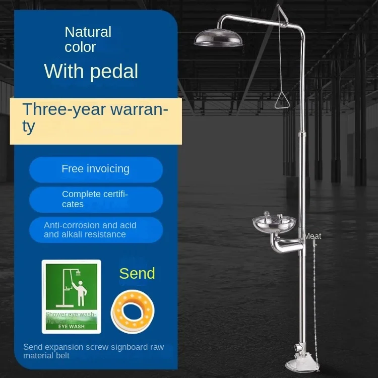 Wholesale Compound Portable Emergency Shower Abs Combination Eyewash Station For Experimental Factory Inspection