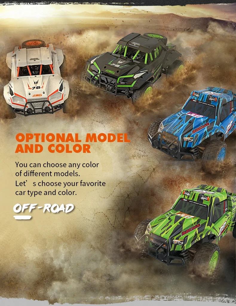 TKKJ 2020 RC 1:16 4WD Rally Car power style car 25KM/H 2.4G Remote Control Toys