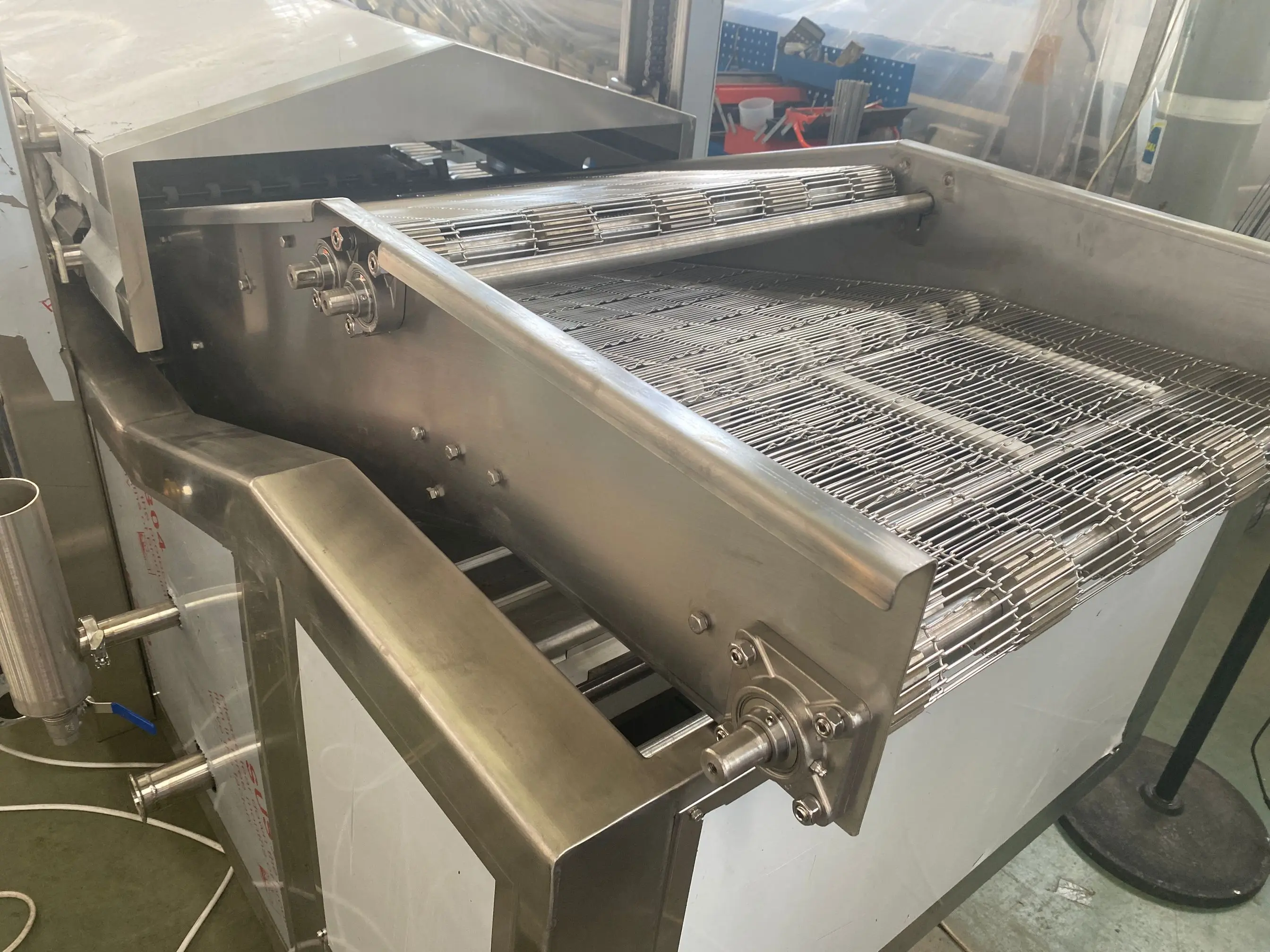 conveyor belt onion garlic frying machine commercial gas continuous frying machine donuts conveyor deep fryer