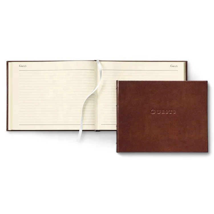 
Factory Customized Classic Design Widely Used Blank Guest Book Wedding 15-20 Days PU Leather 9*0.8*7 Inch 500pcs CN;GUA OEM 