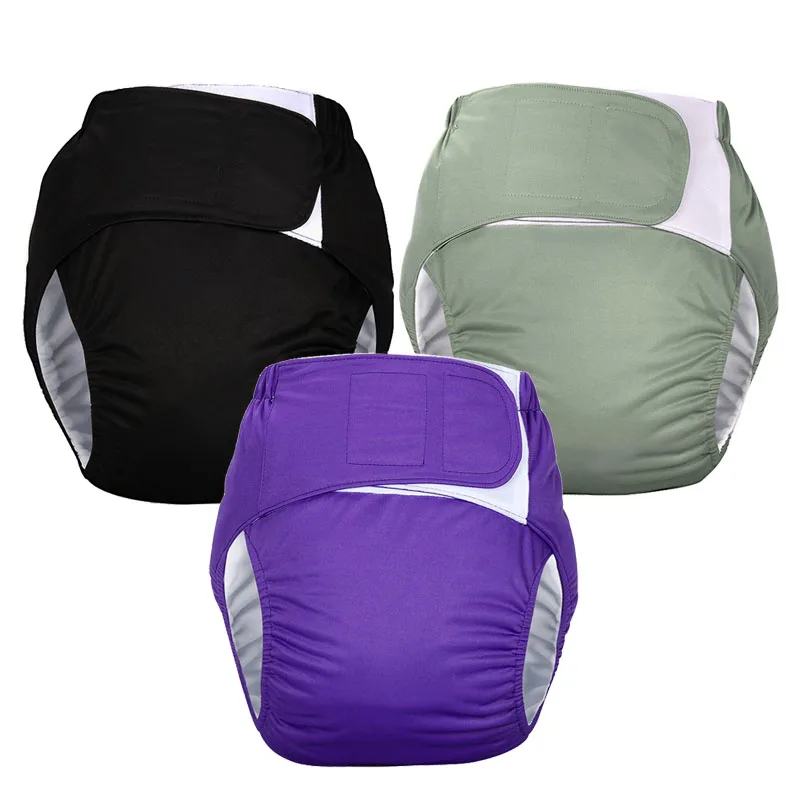 wholesale Hook&loop Velcro Reusable Cloth Adult Diaper Pocket All Adult Printed Washable Cloth Diapers For Adults Elderly