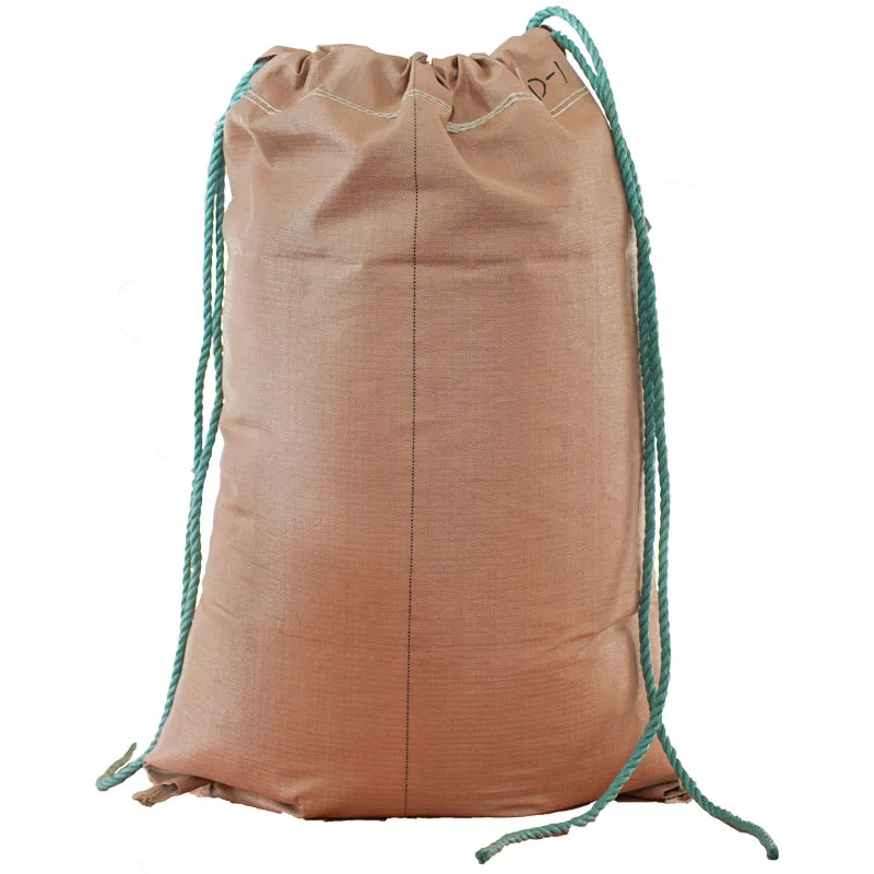 Black 20kg-50kg Woven Sand Fishing Jute Bags for Aquaculture with Flexo Printing Surface Handling Made from PP Plastic
