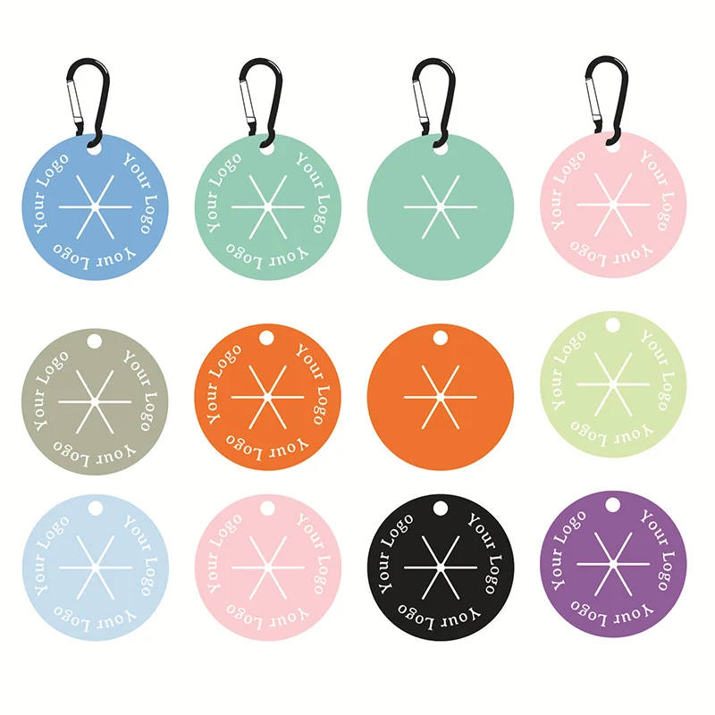 Customize Logo Portable Rubber  PVC Waste Bag Clip Dispenser Carrier Pet Dog Poop Bag Holder With Hook