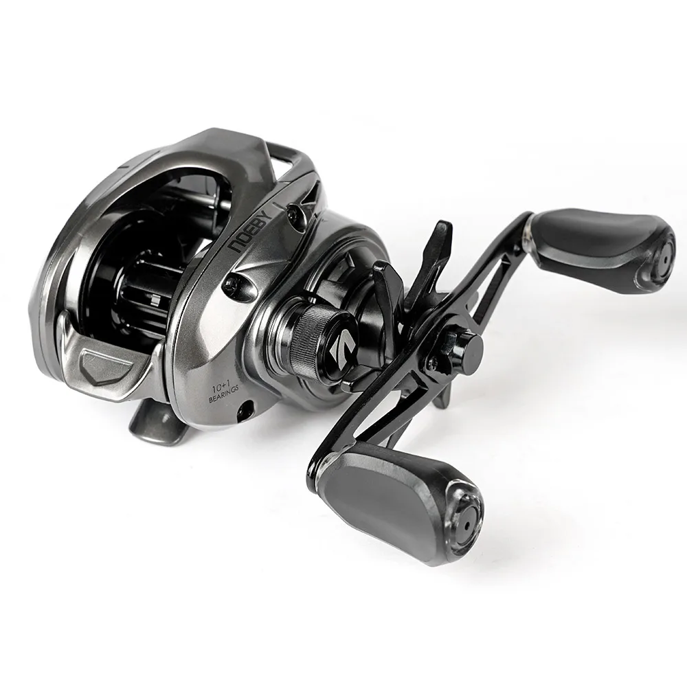 Button Magnetic Braking System 10+1 Double Shielded Stainless Steel Ball Bearings Baitcaster Reel