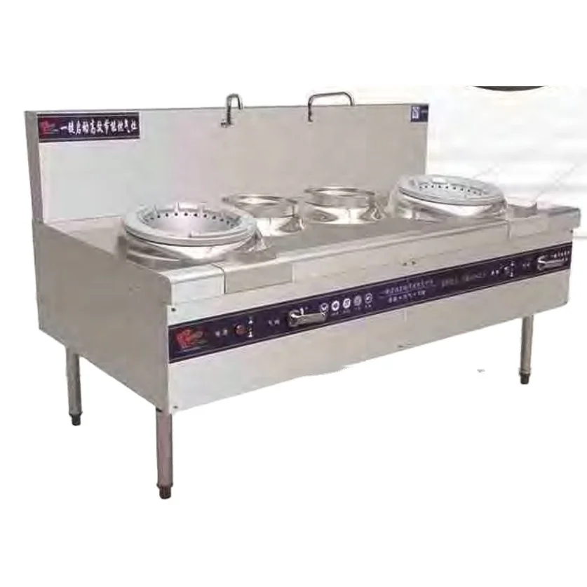 Commerce chinese Restaurant kitchen Stainless Steel Cooking Gas Stove Single Wok Range