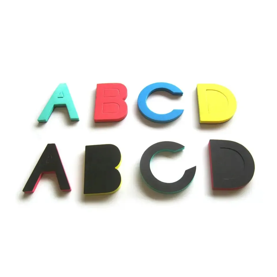 Letters & Numbers Magnetic EVA Fridge Magnets   Customized Size Customized Die Cut Magnet+eva Accpectable Education Teaching