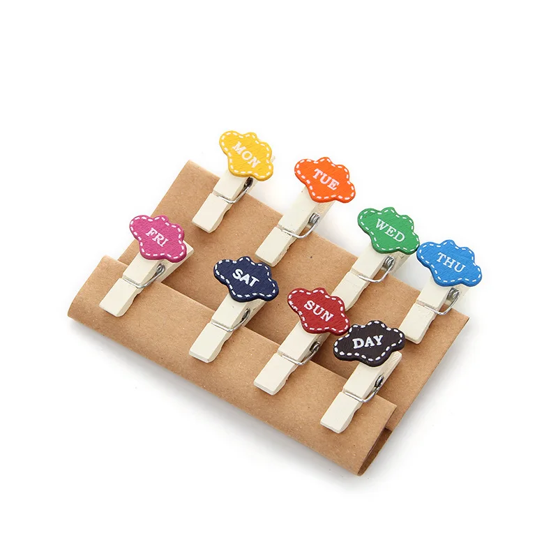 35mm Decorative Wooden Clothes Pegs for Art Projects and DIY Crafts