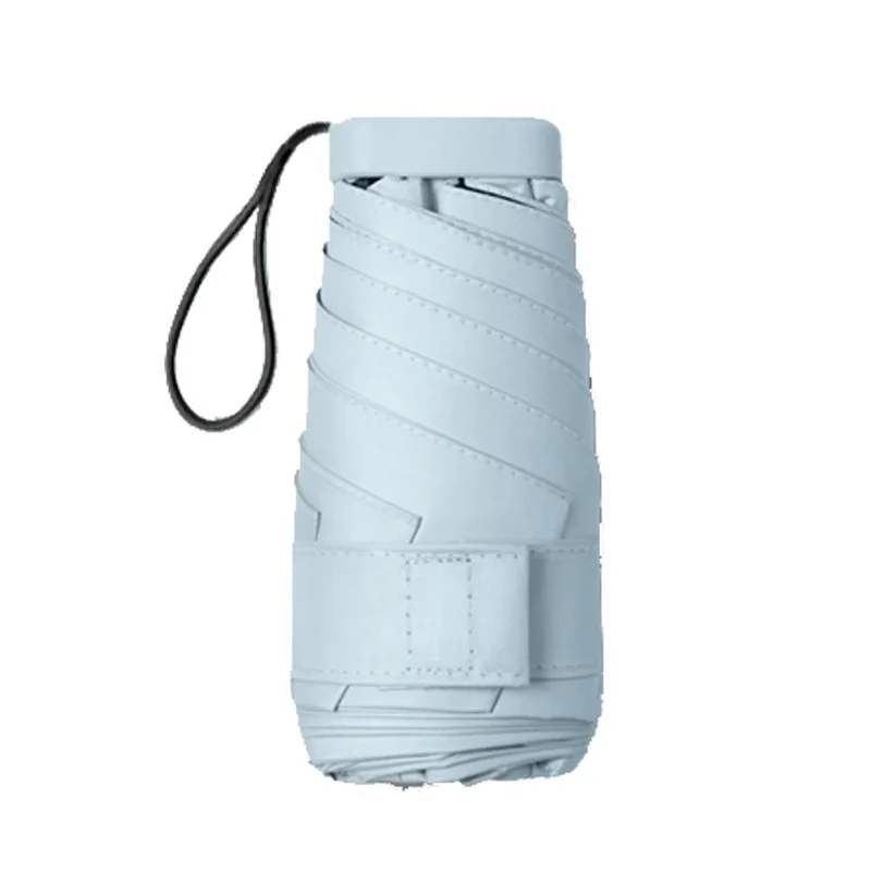 6 Ribs Pocket Folding Umbrella With UV Protection Portable Sunscreen Mini Umbrellas With Card Bag