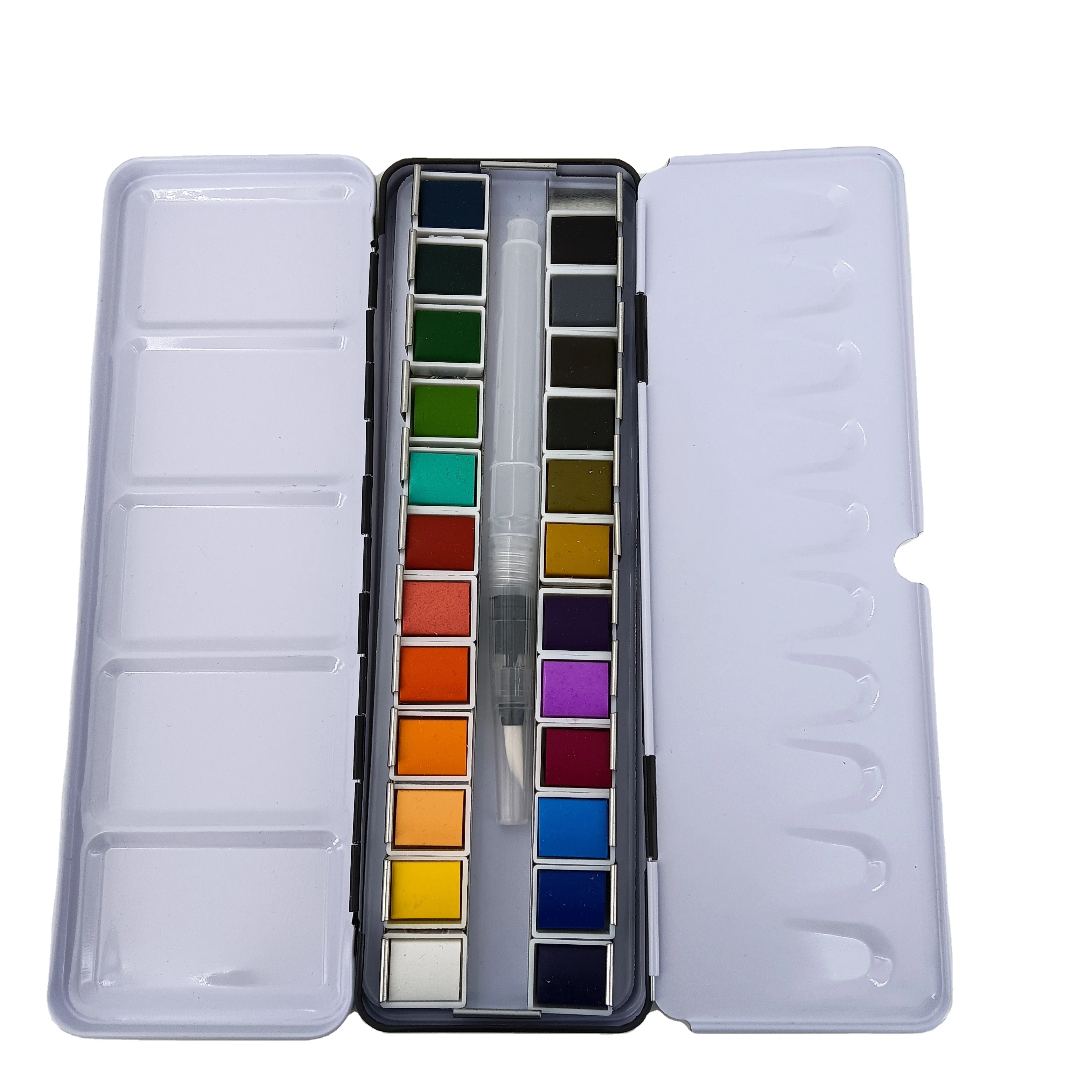 High Quality Solid Pigment Watercolor Paints Set With Water Color Portable Brush Pen Easy Mixed Fast Dried