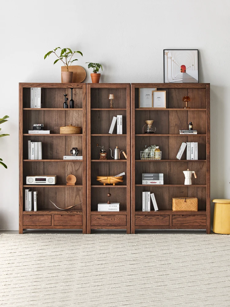 Home Furniture Study room solid OAK wood book organizer display bookshelf book case